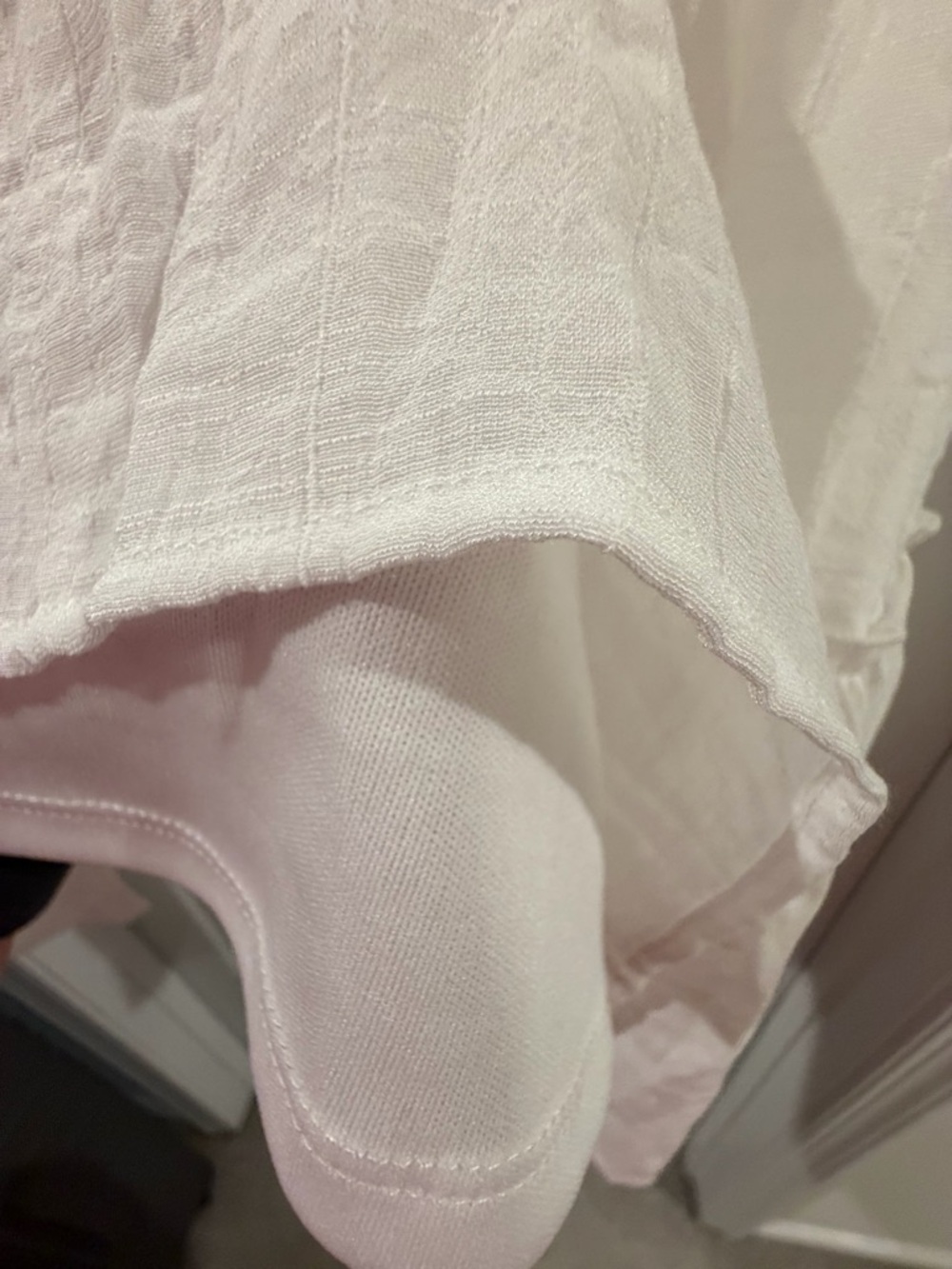 White Ruffle Tiered Cotton Peasant Dress - Picture 6 of 6